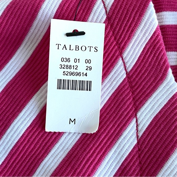 Talbots Chevron Stripe Sheath Sleeveless Dress - Picture 8 of 9